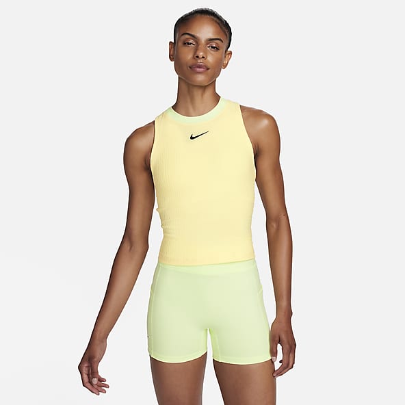 Yellow Tennis Unlined Tank Tops Sleeveless Shirts. Nike